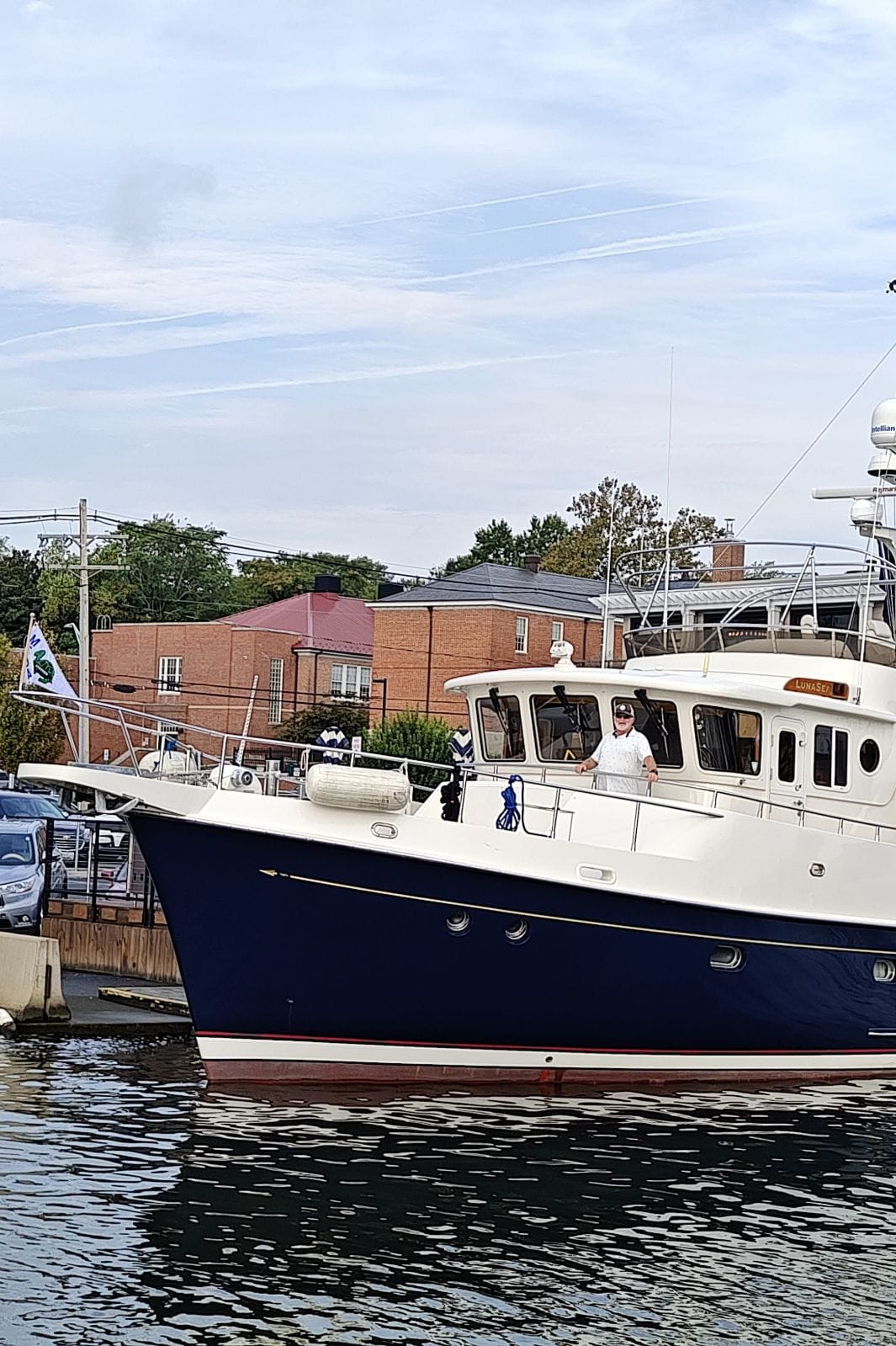 Capt. Alan on the bridge at Ego Alley, Annapolis, MD